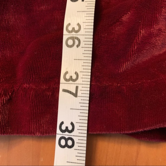 CP Shades rayon red skirt w velvet trim in small - Picture 13 of 13